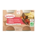 BABYBIO Príkrm jablko, marhuľa, cereálie 2x 130 g