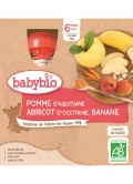 BABYBIO Kapsička jablko, marhuľa, banán 4x 90 g