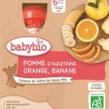 BABYBIO Jablko pomaranč banán 4x 90 g