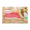 BABYBIO Jablko banán s kokosovým mliekom 2x 130 g