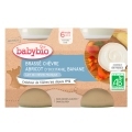 BABYBIO Brassé z kozieho mlieka marhuľa banán 2x 130 g