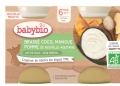 BABYBIO Brassé z kokosového mlieka mango jablko 2x130 g