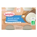 BABYBIO Brassé z francúzskeho mlieka natur 2x 130 g