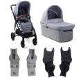 VALCO BABY Kočík kombinovaný Trend 4 Ultra Grey Marle vrátane adaptérov k autosedačke