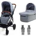 VALCO BABY Kočík kombinovaný Trend 4 Ultra Grey Marle