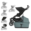 THULE Kočík Urban Glide 4-wheel Black/Mid Blue set XXL