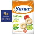 SUNAR Chrumky detské jablčné prstienky 6x50g