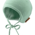 STERNTALER Čiapka na zaväzovanie jemný fleece podšitá zelená chlapec veľ. 43 cm - 5-6 m