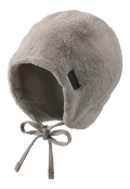 STERNTALER Čiapka na zaväzovanie fleece podšitá svetlá sivá uni veľ. 45 cm - 6-9 m