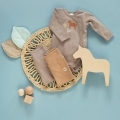 PINOKIO Body zavinovacie dlhý rukáv Wooden Pony z organickej bavlny beige veľ. 50