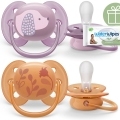 Philips AVENT Cumlík Ultrasoft Premium zvieratko 6-18m dievča 2 ks+WW Soapberry 60ks