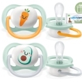 Philips AVENT Cumlík Ultra air play 0-6m chlapec 2 ks+WW Soapberry 60ks