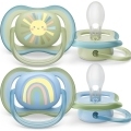 Philips AVENT Cumlík Ultra air obrázok 0-6m chlapec (dúha) 2ks+WW Soapberry 60ks