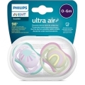 Philips AVENT Cumlík Ultra air obrázok 0-6m dievča (dúha) 2ks+WW Soapberry 60ks