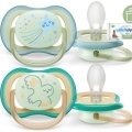 Philips AVENT Cumlík Ultra air nočný 0-6m chlapec 2ks+WW Soapberry 60ks