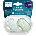 Philips AVENT Cumlík Ultra air nočný 0-6m chlapec 2ks+WW Soapberry 60ks