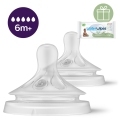 Philips AVENT Cumlík Natural Response 5 rýchly prietok 6m+, 2 ks+WW Soapberry 60ks