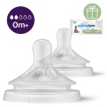 Philips AVENT Cumlík Natural Response 2 novorodenecký prietok 0m+, 2 ks+WW Soapberry 60ks