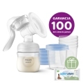 Philips AVENT Odsávačka materského mlieka manuálna + VIA 180 ml 5 ks+WW Soapberry 60ks