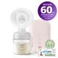 Philips AVENT Odsávačka materského mlieka elektronická SCF395/11+WW Soapberry 60ks