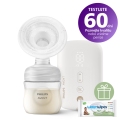 Philips AVENT Odsávačka materského mlieka elektrická nabíjacia SCF396/31+WW Soapberry 60ks