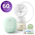 Philips AVENT Odsávačka materského mlieka elektrická Essential SCF323/11+WW Soapberry 60ks