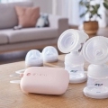 Philips AVENT Odsávačka materského mlieka elektrická DUO SCF397/31+WW Soapberry 60ks