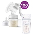 Philips AVENT Odsávačka mat.ml. manuálna + Sáčky na materské mlieko 180 ml 25 ks