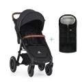 PETITE&MARS Kočík športový Street2 Air Oak Perfect Black + PETITE&MARS fusak Jibot ZADARMO