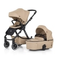 PETITE&MARS Kočík kombinovaný ICON 2v1 Mocha Beige XXL AIR + KIDDY Evoluna i-size 2 + základňa