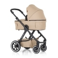 PETITE&MARS Kočík kombinovaný ICON 2v1 Mocha Beige XXL AIR + KIDDY Evoluna i-size 2 + základňa