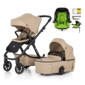 PETITE&MARS Kočík kombinovaný ICON 2v1 Mocha Beige LITE RWS + KIDDY Evoluna i-size 2 + základňa