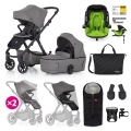 PETITE&MARS Kočík kombinovaný ICON 2v1 Dove Grey XXL RWS + KIDDY Evoluna i-size 2 + základňa