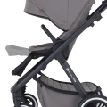 PETITE&MARS Kočík kombinovaný ICON 2v1 Dove Grey XXL AIR + KIDDY Evoluna i-size 2 + základňa