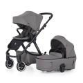 PETITE&MARS Kočík kombinovaný ICON 2v1 Dove Grey XXL AIR + KIDDY Evoluna i-size 2 + základňa