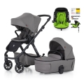 PETITE&MARS Kočík kombinovaný ICON 2v1 Dove Grey LITE RWS + KIDDY Evoluna i-size 2 + základňa