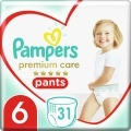 PAMPERS Premium Care Pants Nohavičky plienkové jednorazové 6 (16 kg+) 31 ks