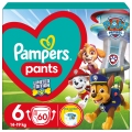 PAMPERS Plienky nohavičkové Active Baby Pants Paw Patrol veľ. 6 (14-19 kg)  60 ks