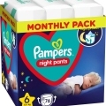 PAMPERS Night Pants Nohavičky plienkové jednorazové 6 (15 kg+) 76 ks - MESAČNÁ ZÁSOBA