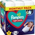 PAMPERS Night Pants Nohavičky plienkové jednorazové 4 (9-15 kg) 100 ks - MESAČNÁ ZÁSOBA