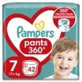 PAMPERS Nohavičky plienkové Pants veľ. 7, 42 ks, 17kg+