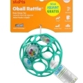 OBALL Hračka Oball RATTLE 10 cm 0m+ dark turquoise + 50 ml Aquaint