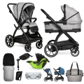 MUUVO Kočík kombinovaný Trick set 2v1 Steel grey + KIDDY Evoluna i-size 2 + základňa