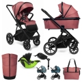 MUUVO Kočík kombinovaný Slick 2.0 set 2v1 Pure pink + KIDDY Evoluna i-size 2 + základňa