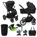 MUUVO Kočík kombinovaný Slick 2.0 set 2v1 Classic black + KIDDY Evoluna i-size 2 + základňa