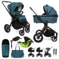 MUUVO Kočík kombinovaný Quick SE 2 Paradise gold set 2v1 + KIDDY Evoluna i-size 2 + základňa