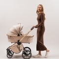 MUUVO Kočík kombinovaný Quick Boho Brown set 2v1 + KIDDY Evoluna i-size 2 + základňa