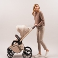 MUUVO Kočík kombinovaný Quick Boho Brown set 2v1 + KIDDY Evoluna i-size 2 + základňa