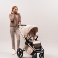 MUUVO Kočík kombinovaný Quick Boho Brown set 2v1 + KIDDY Evoluna i-size 2 + základňa