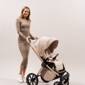 MUUVO Kočík kombinovaný Quick Boho Beige set 2v1 + KIDDY Evoluna i-size 2 + základňa